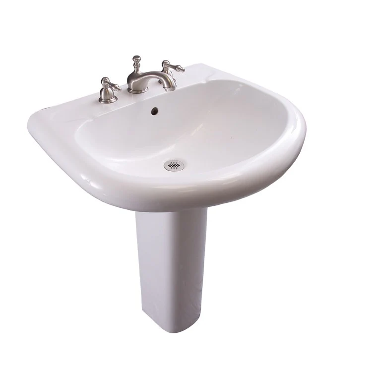 Pedestal Lavatory Orient 660 Widespread White Round - Frankwebs