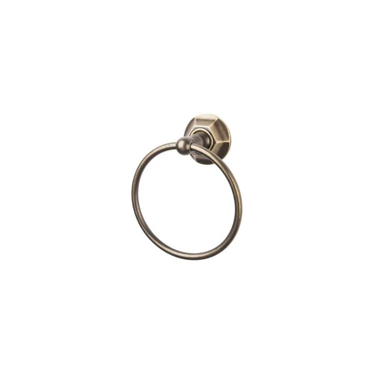 Edwardian Towel Ring with Hex Backplate - Antique Pewter - Frankwebs