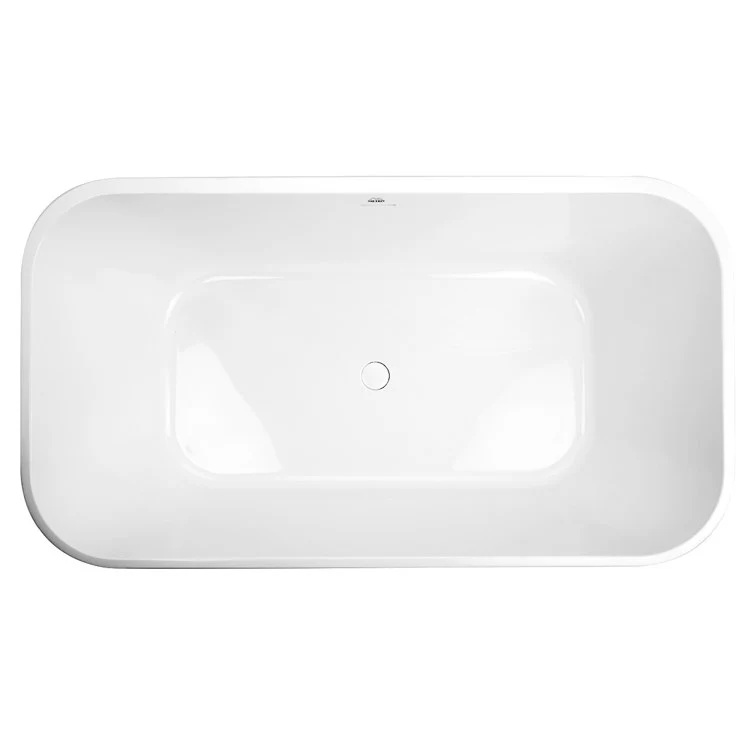 Soaking Tub Metro Collection Summerlin 57 x 31 Inch Freestanding Tub Only Center White Hydroluxe SS - Frankwebs