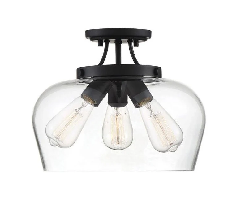 Octave Three-Light Semi-Flush Mount Ceiling Fixture - Frankwebs