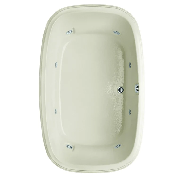 Combination Tub Designer Collection Sylvia 66 x 42 x 24 Inch Drop-In Center Drain Bone Rectangle - Frankwebs