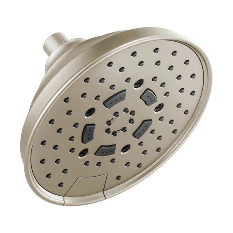 Showerhead Universal Showering 5 Function Brilliance Luxe Gold 7 Inch 1.75 Gallons per Minute H2Okinetic Classic Round Includes H2Okinetic Rinsing Shampoo Full Full & Shampoo & Massage Spray - Frankwebs