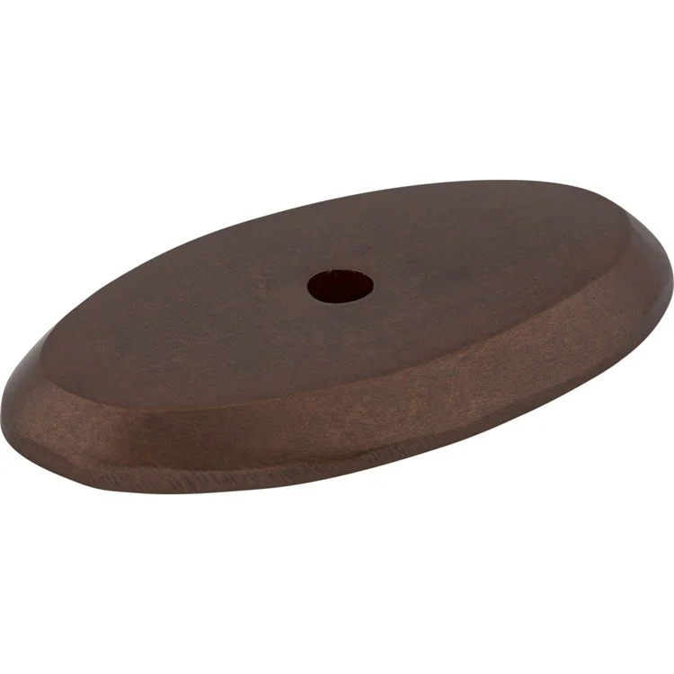 Knob Backplate Aspen Oval Mahogany Bronze 1-3/4 Inch 1 Hole Bronze - Frankwebs