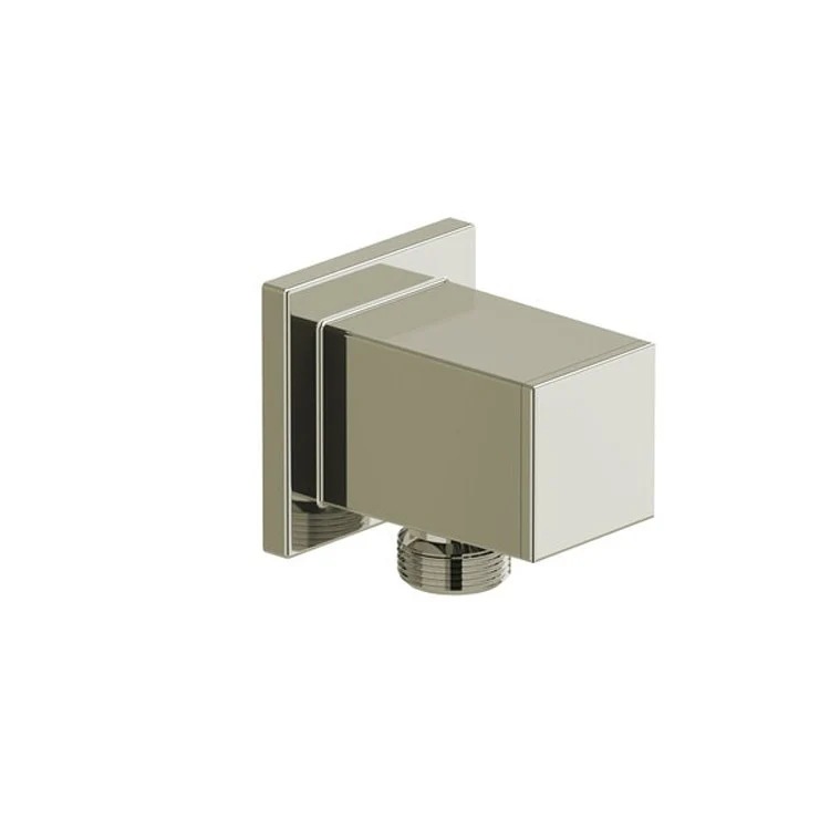 Handshower Elbow Outlet Square 2-1/4 Inch Brass Brushed Nickel 1/2 Inch - Frankwebs