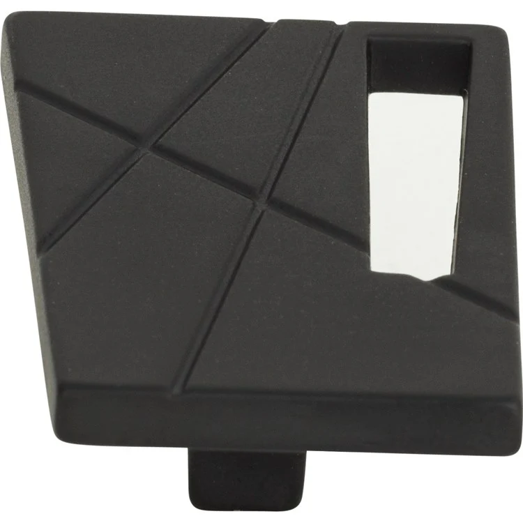 Knob Atlas Modernist Left Matte Black Zinc Alloy 1-3/4 Inch - Frankwebs