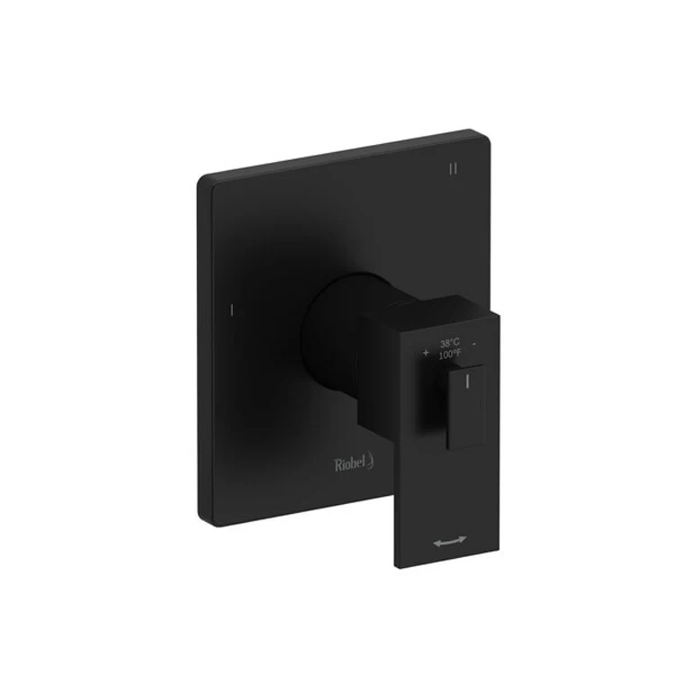 Thermostatic and Pressure Balance Valve Trim Kubik 1/2 Inch Rectangular 3-Way No Share 5 Function 1 Lever Black ADA 5.0 Gallons per Minute - Frankwebs