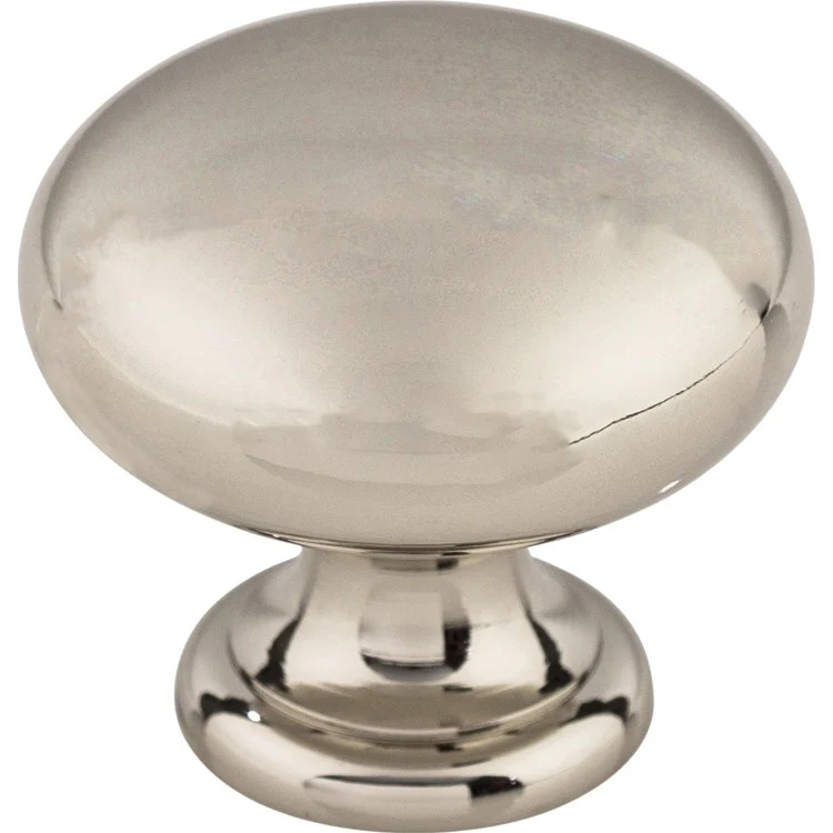 Knob Asbury Mushroom Round Polished Nickel Brass 1-1/4 Inch 1-1/8 Inch - Frankwebs