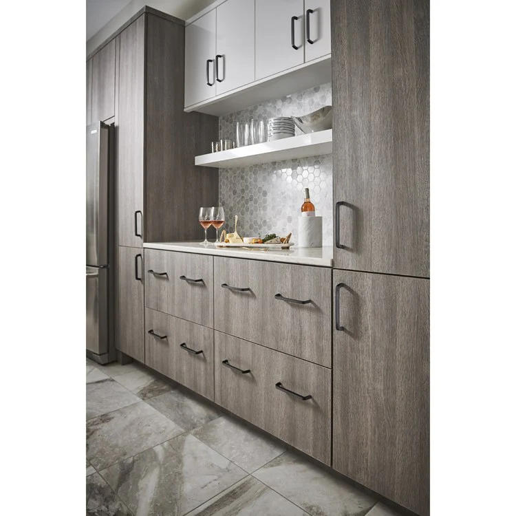 Pull Nouveau Tapered Bar Brushed Satin Nickel Zinc Alloy 5 Inch 5-1/2x4/9x1-1/2 Inch - Frankwebs