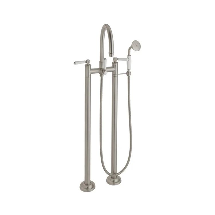 Tub Filler Palomar Traditional Floor Mount with Handshower 7 Inch Spread 3 Series 35 Lever ADA Bella Terra Bronze 2 Hole - Frankwebs