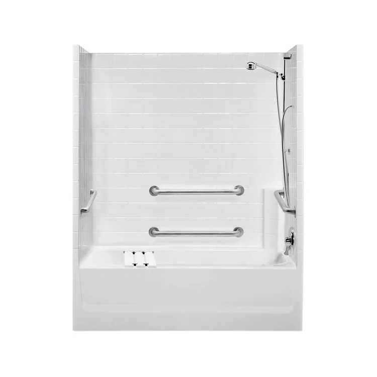 Shower Module 56x30 Inch Left Hand Drain White ADA - Frankwebs