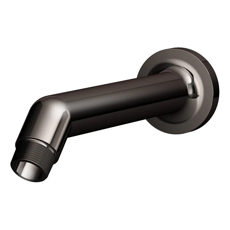 Shower Arm Museo with Flange Polished Graphite 7-1/2 Inch 1/2 Inch NPT Brass Wall Mount - Frankwebs