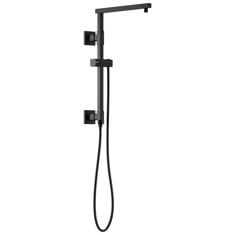 Shower Column Universal Showering European Square Matte Black 18 Inch - Frankwebs