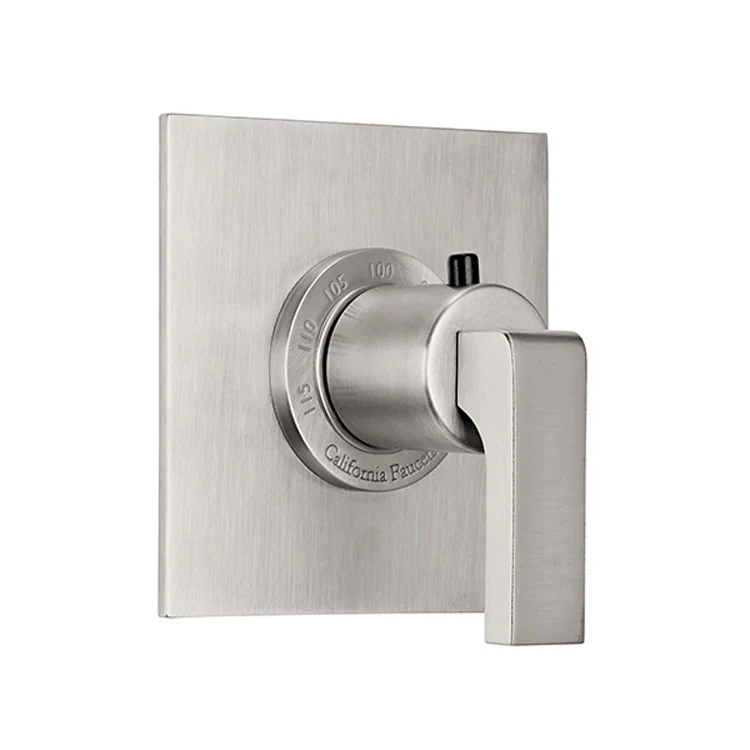 Thermostatic Trim Solimar Square 3/4 Inch 1 Lever Satin Nickel ADA for Requires Rough Valve TH75-R Handle and Escutcheon Brass - Frankwebs