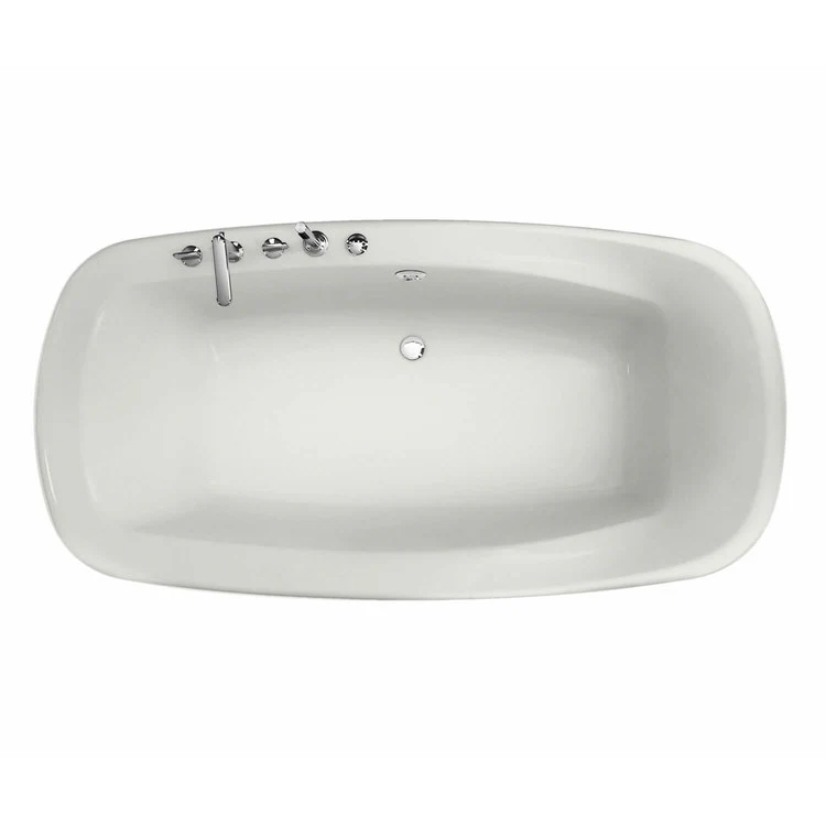 Tub Eterne 72L x 42W Inch Drop-In Aerofeel Center White Acrylic - Frankwebs