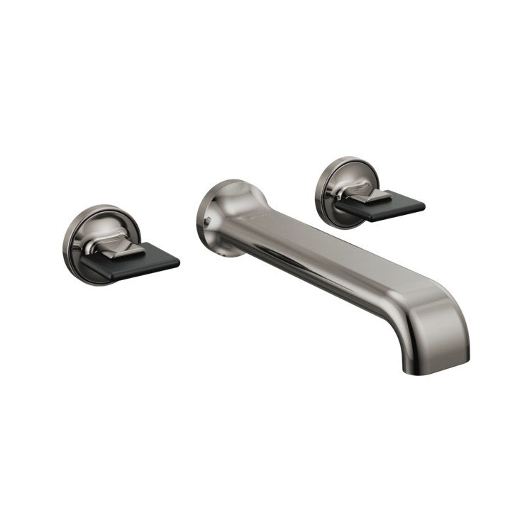 Tub Filler Allaria Wall Mount 8 Inch Spread 2 Less Handle ADA Brilliance Luxe Nickel - Frankwebs