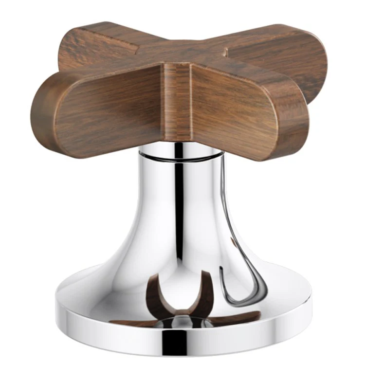 Handle Kit Odin Metal/Wood 2 Low Cross Brilliance Brushed Nickel ADA for Widespread Lavatory - Frankwebs