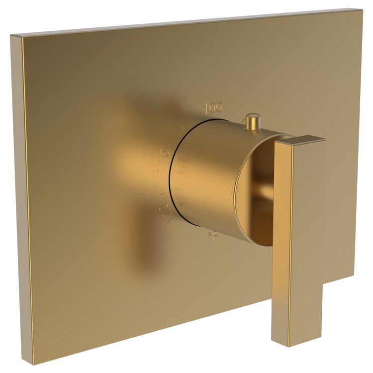 Thermostatic Trim Secant Rectangular Plate 1 Lever Satin Bronze PVD ADA for Rough Valve 1-540 Face Plate and Temperature-Adjust Handle Brass - Frankwebs