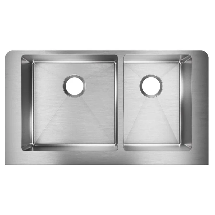 Crosstown 35-7/8 Double Bowl Stainless Steel Apron Front Kitchen Sink - Frankwebs