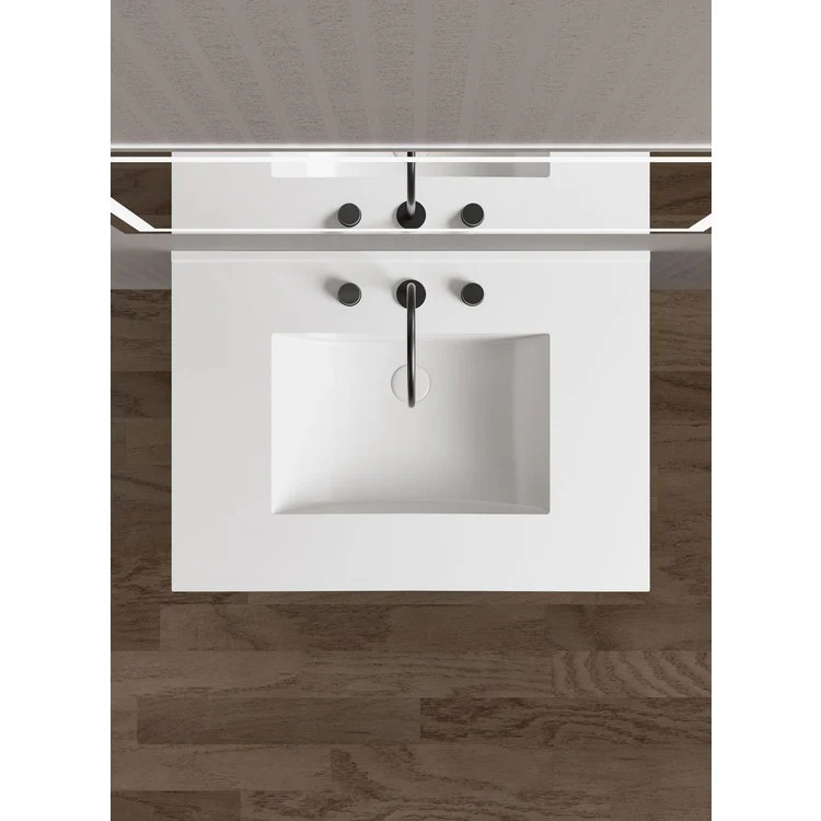 Vanity Top Ceramic Top 31 x 22 Inch White Ceramic 1 Hole 1-4/5 Centimeter - Frankwebs