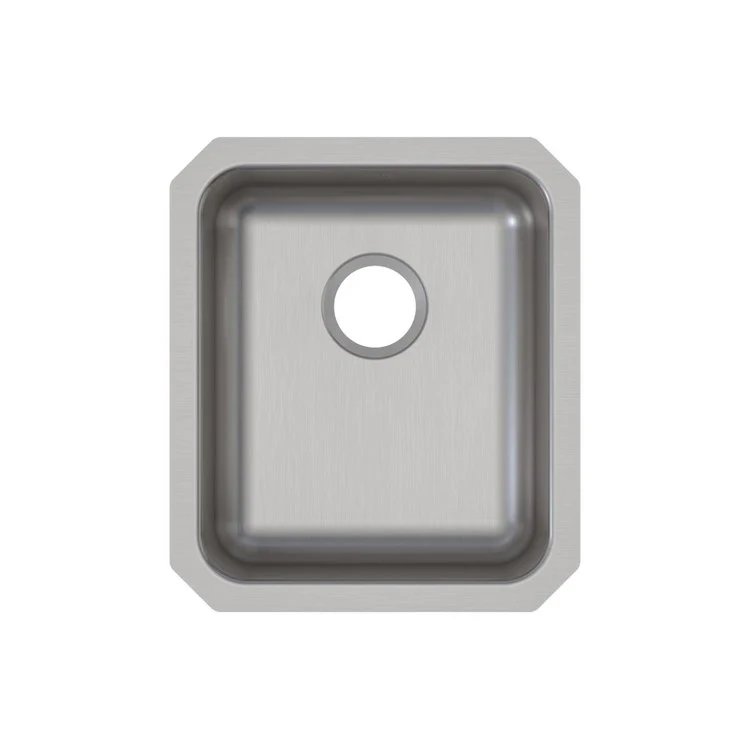 Kitchen Sink Lustertone 16 x 18.5 Inch Single Bowl ADA Lustertone Undermount Rectangle Drain Location Rear Center Depth 5-3/8 Inch Bottom Only Pads - Frankwebs