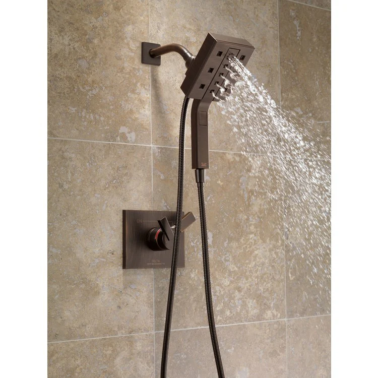 Contemporary H2Okinetic In2ition Two In One Four-Function Integrated Shower Head/Handshower - Frankwebs