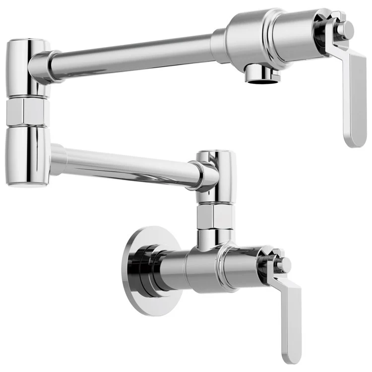 Pot Filler Litze Wall Mount Cold Water Only 2 Industrial Lever ADA Brilliance Stainless - Frankwebs