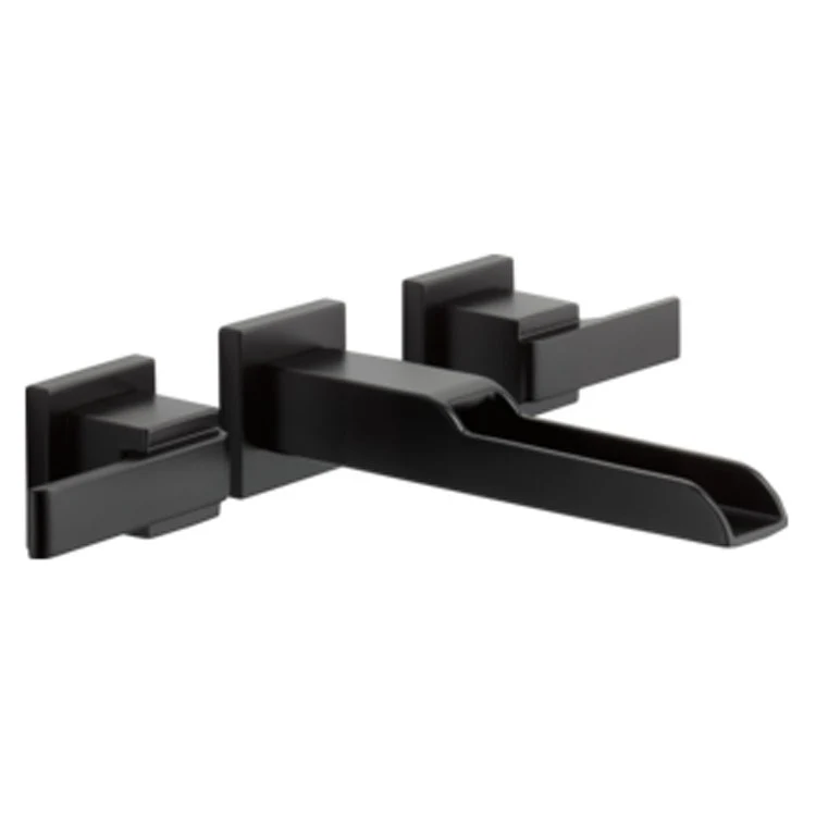 Lavatory Trim Ara Wall Mount Widespread 2 Lever Matte Black ADA Channel - Frankwebs