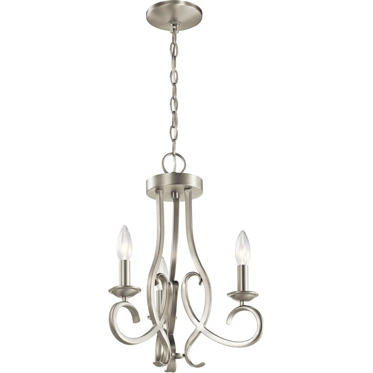 Ania Three-Light Chandelier/Semi-Flush Mount Ceiling Fixture - Frankwebs