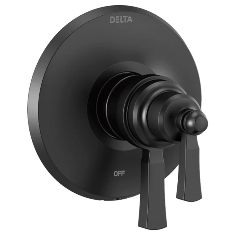 Valve Trim Dorval 17T TempAssure Wall Mount 1 Lever Matte Black ADA for MultiChoice Universal Rough Valve R10000 Series - Frankwebs