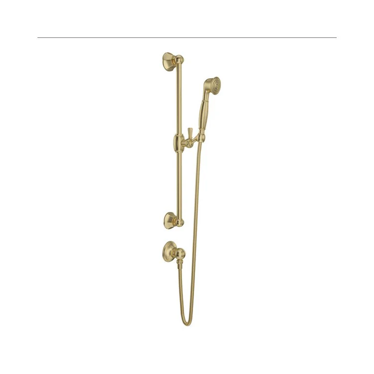 Handshower Set Palladian Italian Brass 1 Function 1.8 Gallons per Minute 23-13/16 Inch Brass Slide Bar - Frankwebs