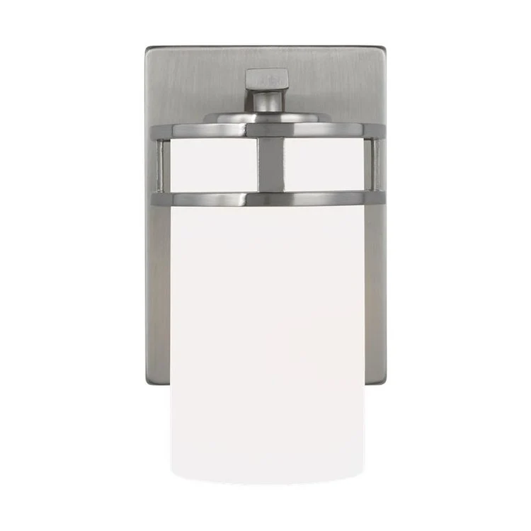 Sconce Robie One Sea Gull Light Wall 1 Lamp Brushed Nickel 75 Watts 11-1/8 x 7-1/4 x 9-3/8 Inch - Frankwebs