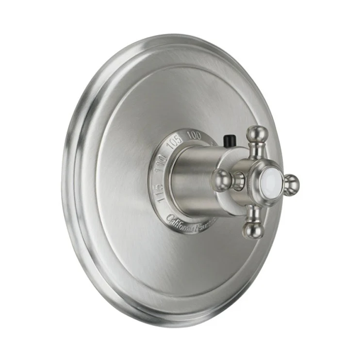 Thermostatic Trim Monterey Round 3/4 Inch 1 Cross Polished Nickel Brass - Frankwebs