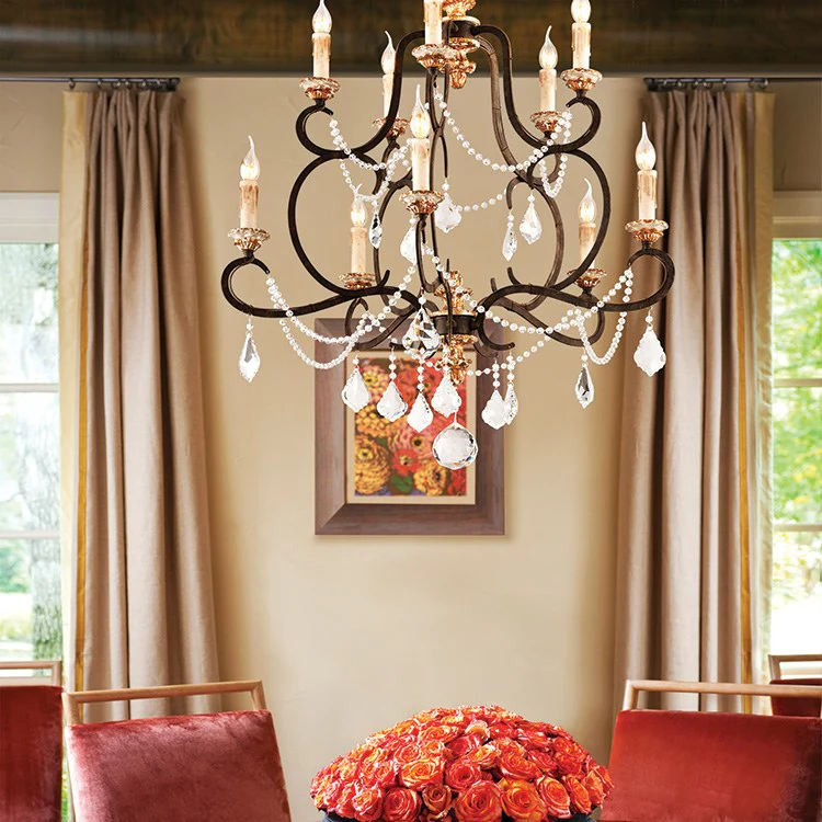 Bordeaux Ten-Light Medium Chandelier - Frankwebs