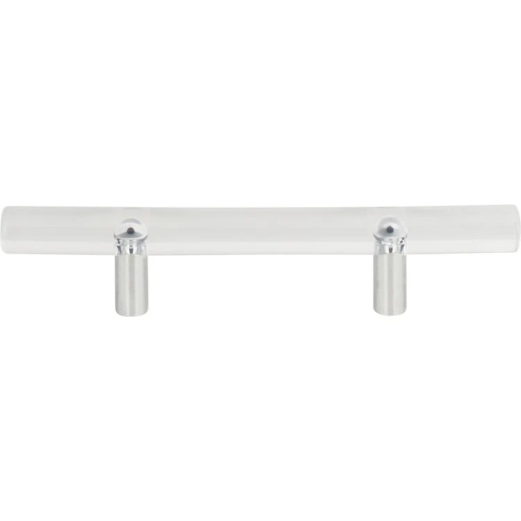 Drawer Pull Atlas Optimism Rail Brushed Nickel Lucite & Brass 3 Inch - Frankwebs