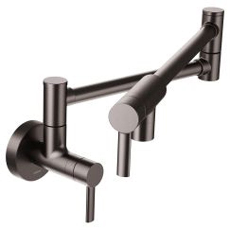 Pot Filler Modern Wall Mount 2 Lever ADA Brushed Gold Aerated Stream - Frankwebs