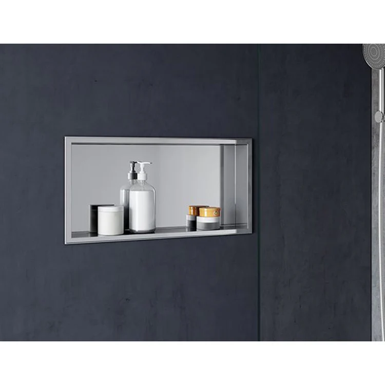 Shelf Veritas Niche Brushed Stainless 17-3/4 x 5-3/4 Inch Stainless Steel - Frankwebs