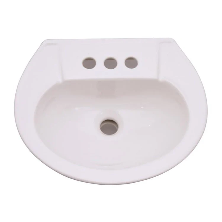 Pedestal Top Hampshire 575 22-1/2 Inch White 4 Inch Spread Vitreous China - Frankwebs