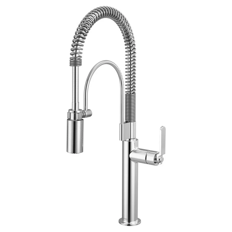 Kitchen Faucet Litze Semi Professional 1 Industrial Handle ADA Matte Black/Brilliance Luxe Gold Gooseneck 360 DEG Swivel 1 Hole 1.8 Gallons per Minute - Frankwebs