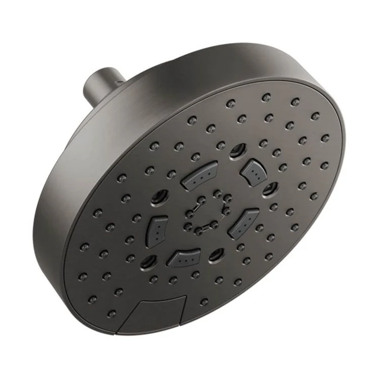 Showerhead Universal Showering 5 Function Brilliance Polished Nickel 7 Inch 1.5 Gallons per Minute H2Okinetic Linear Round Includes H2Okinetic Rinsing Shampoo Full Full & Shampoo & Massage Spray - Frankwebs