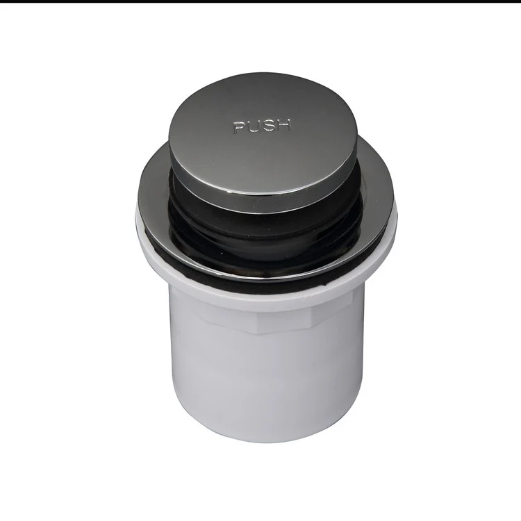 Pop-Up Drain with PVC Adapter 9 x 6 x 10 Inch Brushed Nickel Brass PVC Zinc for Tubs without Overflow - Frankwebs