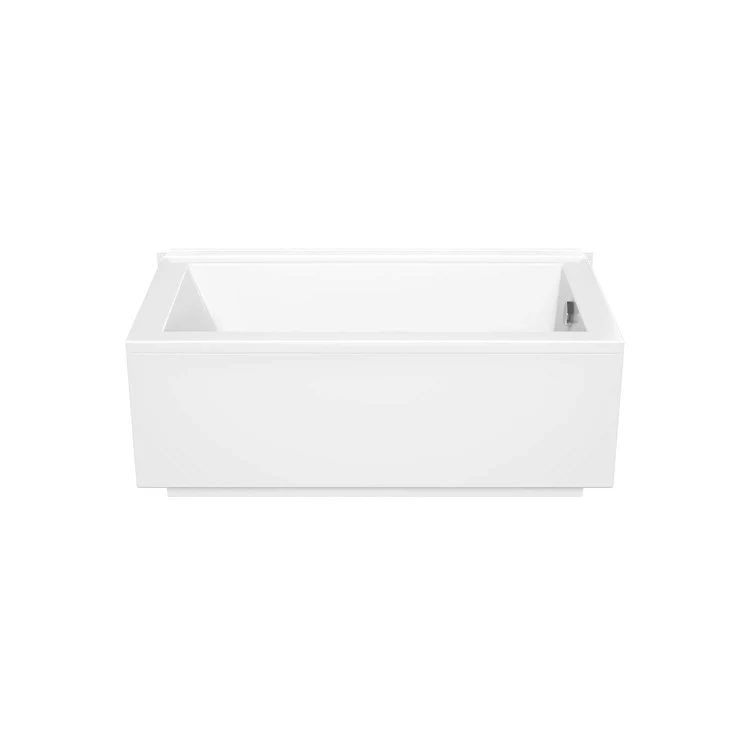 Soaking Tub Modulr 59-5/8 x 31-7/8 x 23 Inch Wall Mount Left White Acrylic - Frankwebs