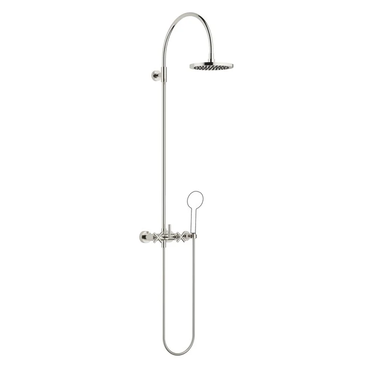 Shower Set TARA Exposed with Mixer Less Handshower 3 Cross/Lever Platinum 1.8 Gallons per Minute - Frankwebs
