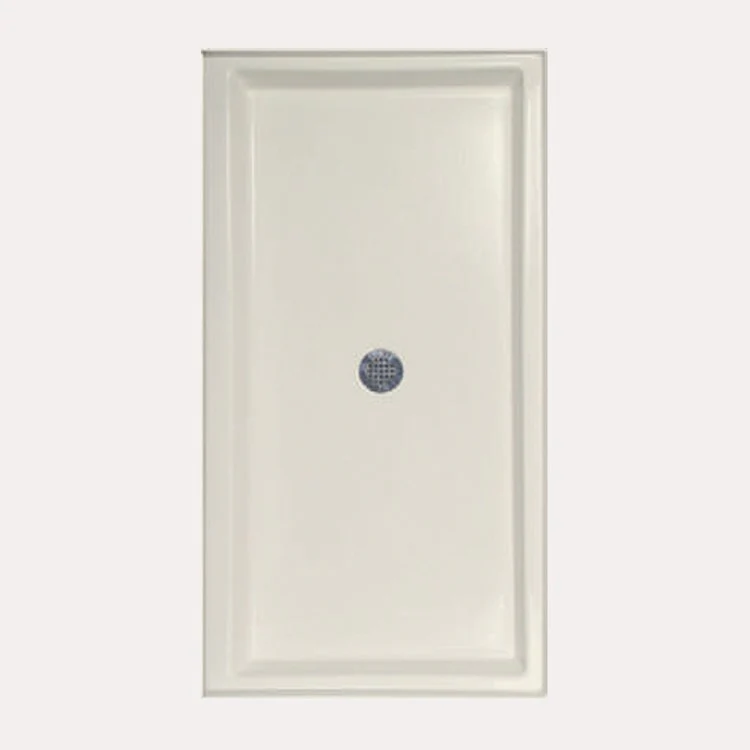 Shower Base Rectangular Almond 48 x 34 Inch Gelcoat Standard Polished Chrome Drain Included - Frankwebs