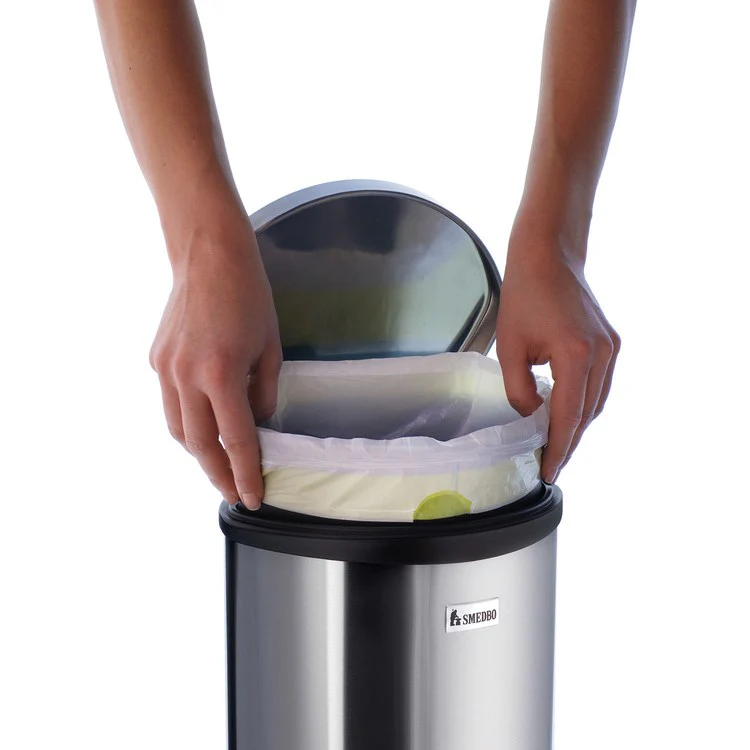 Waste Bin Liner 40 Bags White Plastic 1 to 1-1/2 Gallon Capacity - Frankwebs