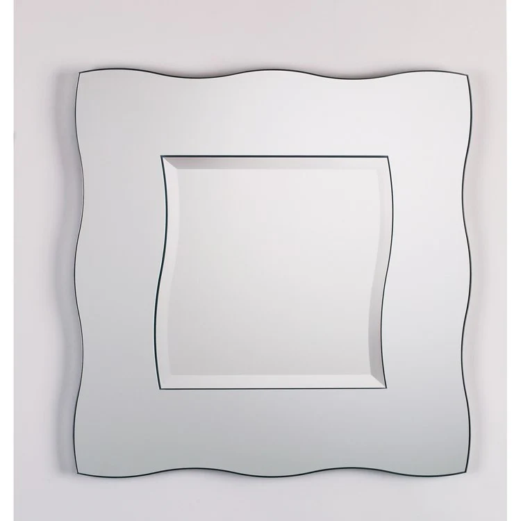 Mirror Transitional 35 x 35 Inch Frosted White Square Framed - Frankwebs