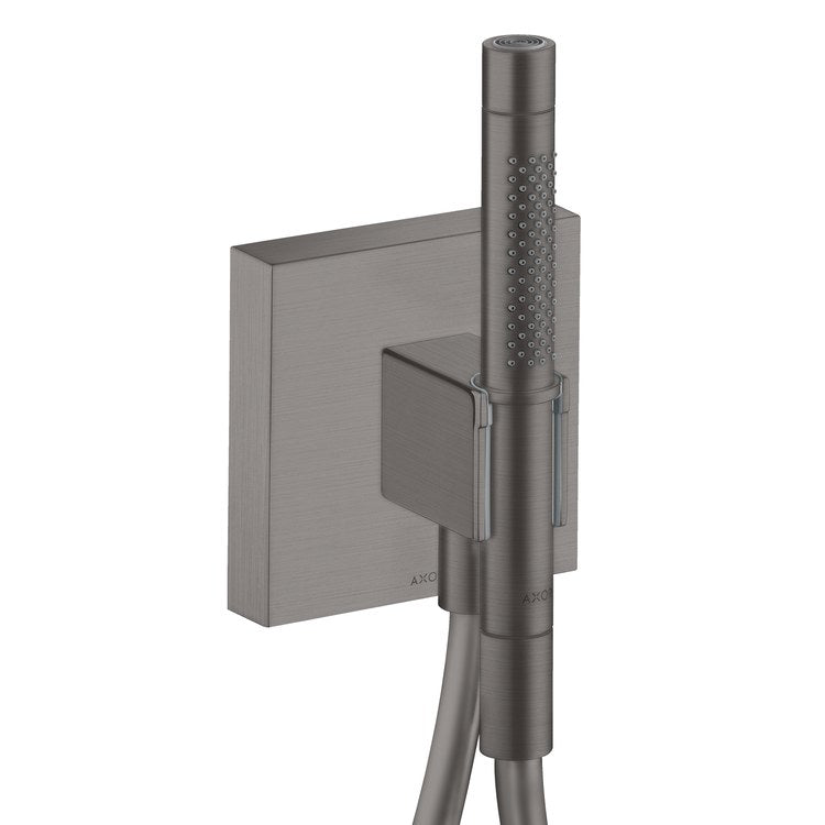 Handshower Holder Starck Organic Wall Mount with Outlet Handshower & Hose Brushed Nickel Brass WaterSense - Frankwebs