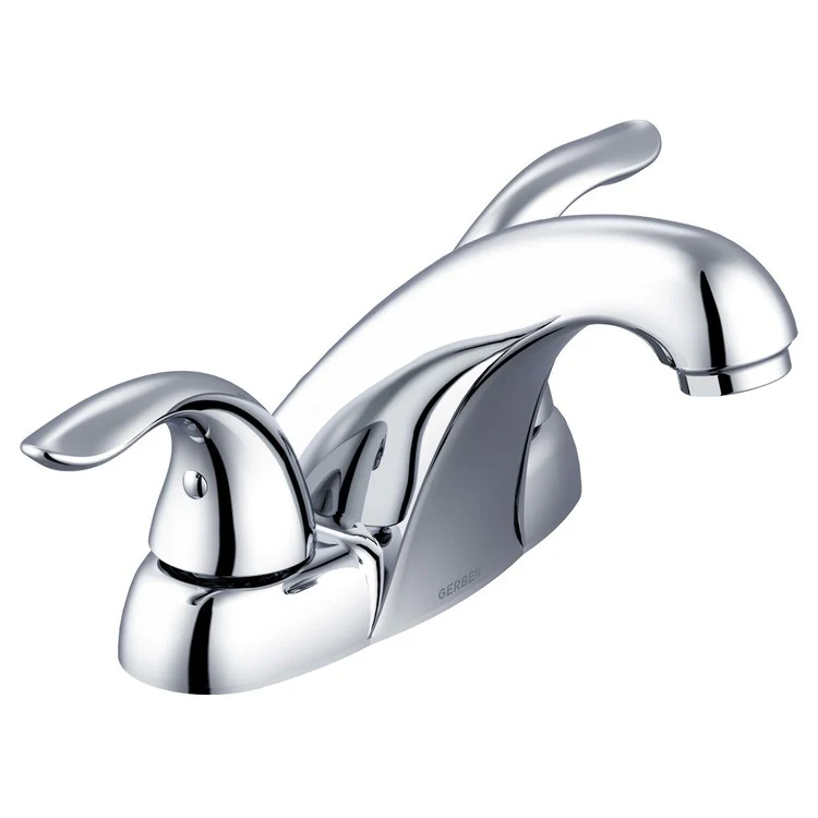 Lavatory Faucet Viper Centerset 4 Inch Spread 2 Lever ADA Chrome 1.2 Gallons per Minute Metal Touch Down - Frankwebs