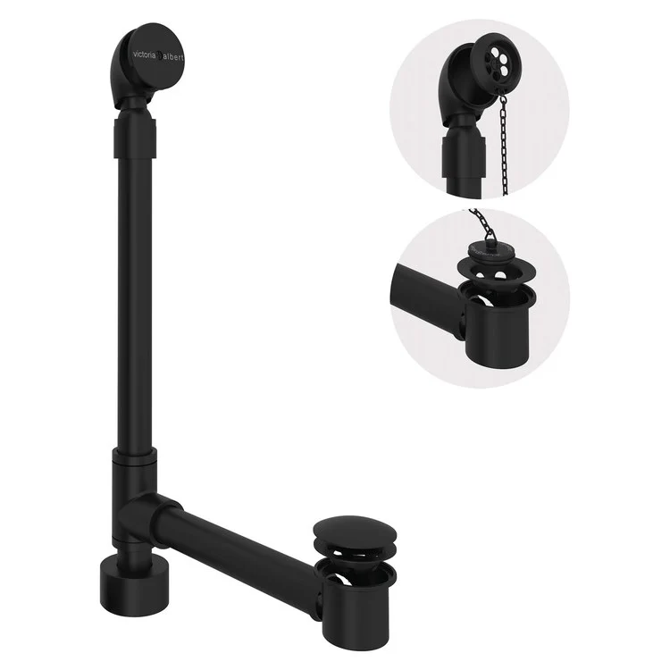 Tub Drain Freestanding 3 x 18-3/8 x 27-5/8 Inch Black - Frankwebs