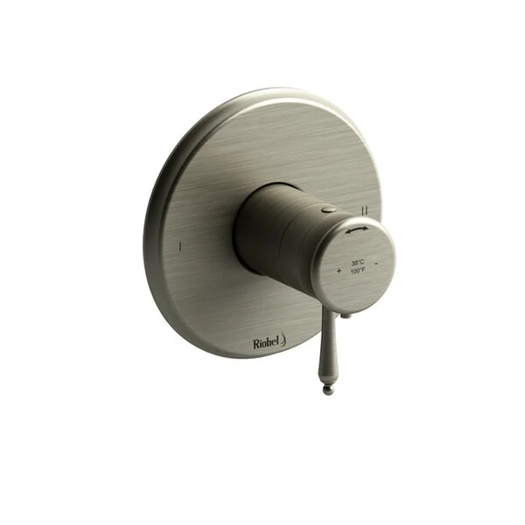 Thermostatic and Pressure Balance Valve Trim Classic 1/2 Inch Round 2-Way No Share 3 Function 1 Lever Polished Nickel ADA - Frankwebs