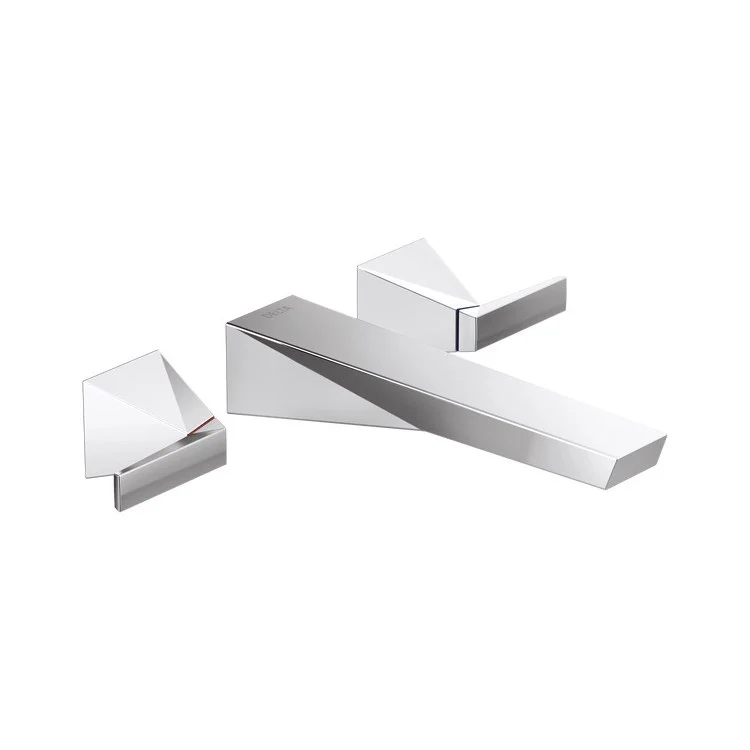 Lavatory Trim Trillian Wall Mount 2 Lever Lumicoat Stainless ADA - Frankwebs